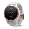 GPS watch Garmin Fenix 5S Rose-Gold - bracelet-white Carrara